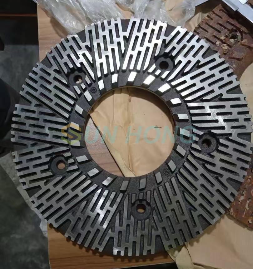 Polpa de papel, fazendo placa de refinador de disco duplo cônico