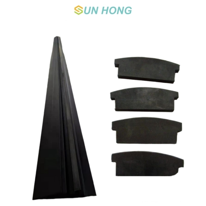 Rolo de sucção de máquina de papel UHMW Rubber Graphite Sealing Strip