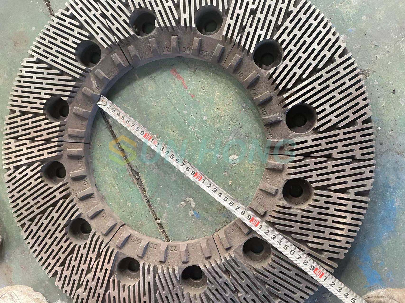 segmento de placa de refinador