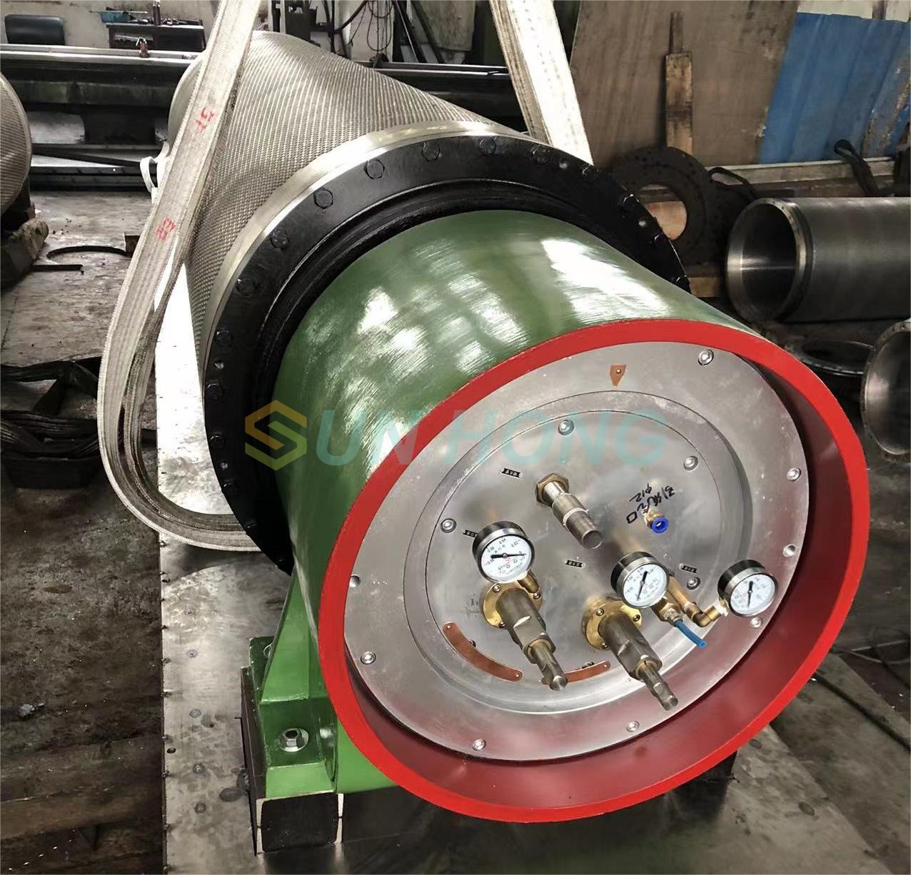 Máquina de papel a vácuo de pó de sucção rolo de ranhura do orifício cego